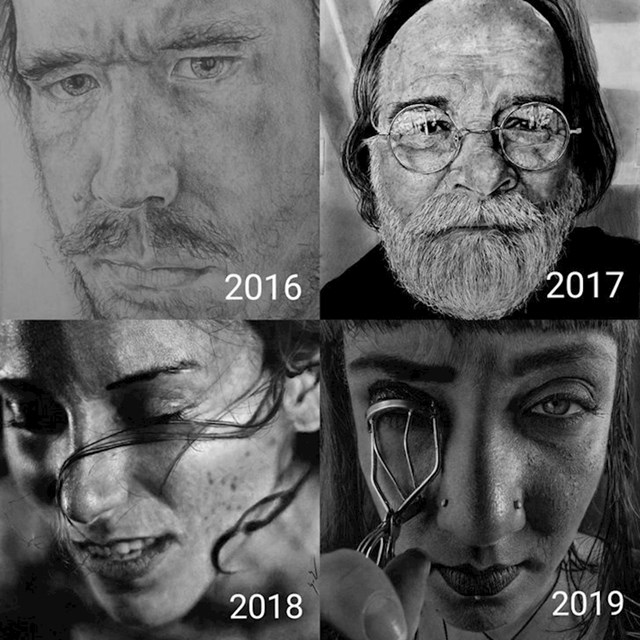 Napredak u crtanju realističnih portreta