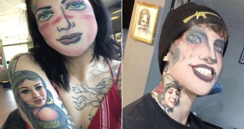 Nekim ljudima palo je na pamet isprobati aplikaciju Face Swap na tetovažama, rezultati su urnebesni