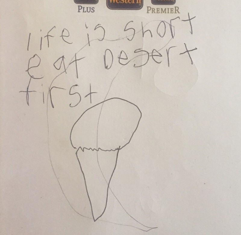 4. "Neki klinac ostavio je ovu poruku u hotelskoj sobi koju sam čistila."