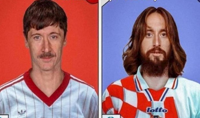 Fotka pokazuje kako bi zvijezde prošlog Eura izgledale da su igrale nogomet u 70-tima, hit je