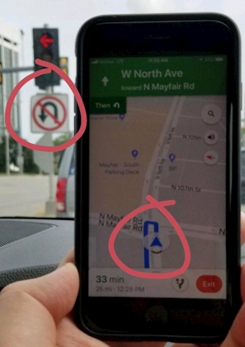 6. Ono kad se navigacija posvađa s prometnim propisima