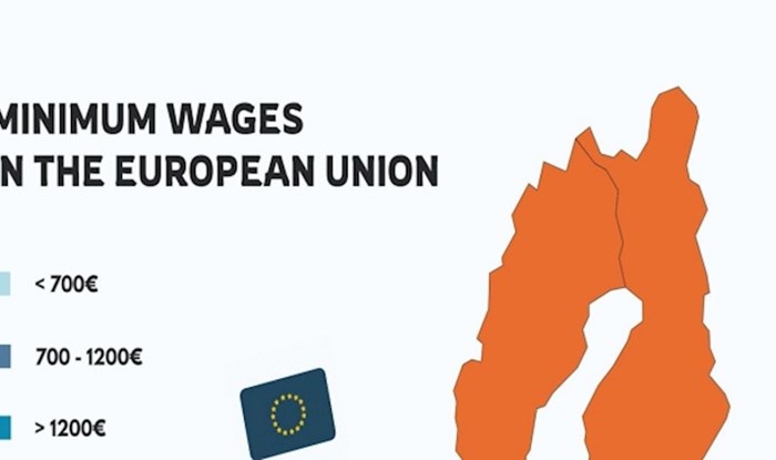 Mapa uspoređuje minimalne plaće u pojedinim zemljama EU, evo kako stoji Hrvatska
