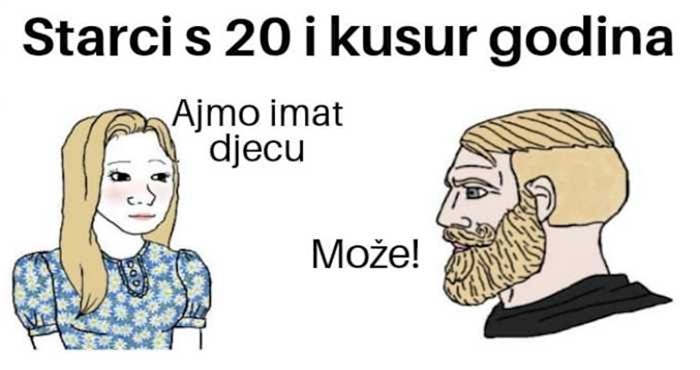 Ovaj hit meme uspoređuje kako su se ljudi nekad ponašali s 20-ak godina, a kako se ponašaju danas