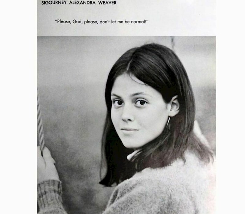 13. Sigourney Weaver izjavila je vrlo zanimljivu rečenicu za svoj srednjoškolski godišnjak, 1967. godina