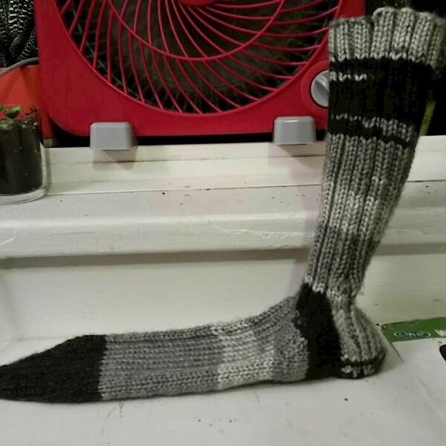 6. Pokušaj pletenja čarape neslavno je propao