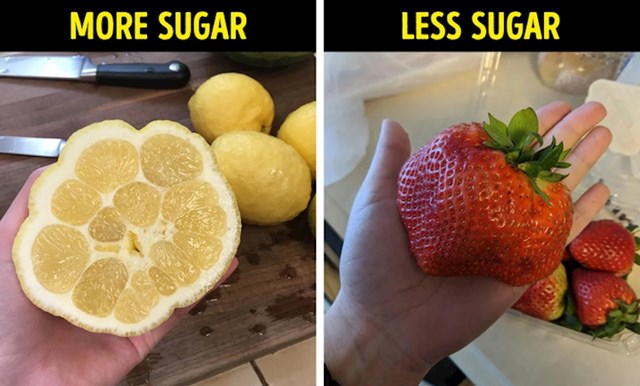 9. Limun sadrži 70% šećera, dok jagoda samo 40% šećera.