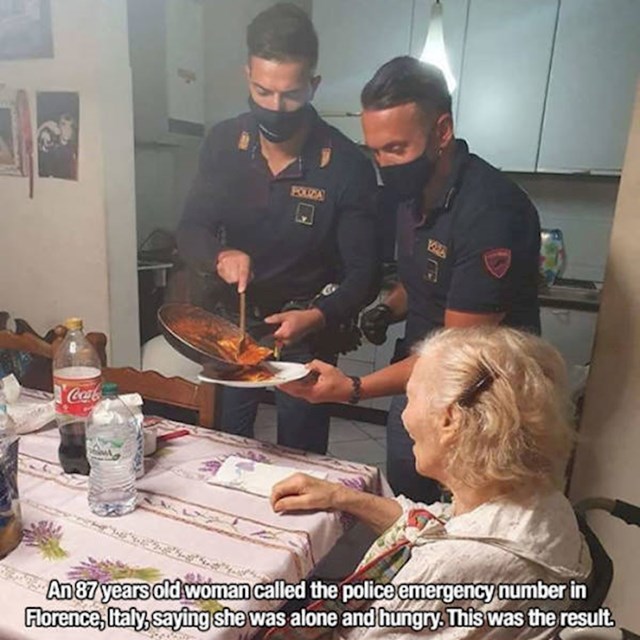 6. 87-godišnjakinja je nazvala hitnu službu u Italiji i rekla da je usamljena i gladna. Ovo je bio rezultat.