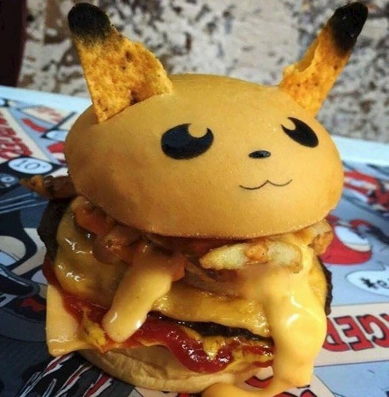 11. Pikachu burger! Ovo bi većini ljudi bilo žao smazati...