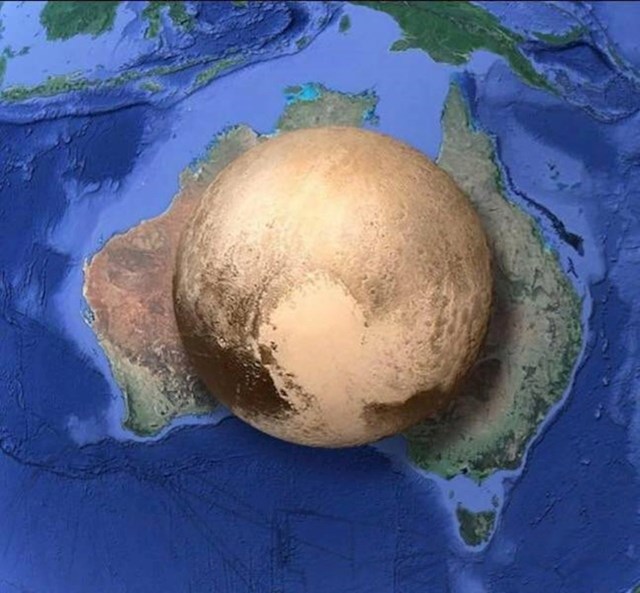 3. Usporedba veličine Australije i Plutona