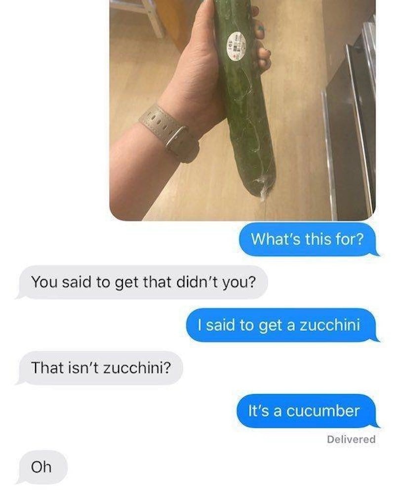 6. Poslala ga je u dućan po tikvicu. Vratio se s krastavcem.