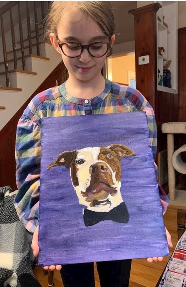 10. "Moja kćerka slika portrete životinja da skupi novac za skonište za životinje."