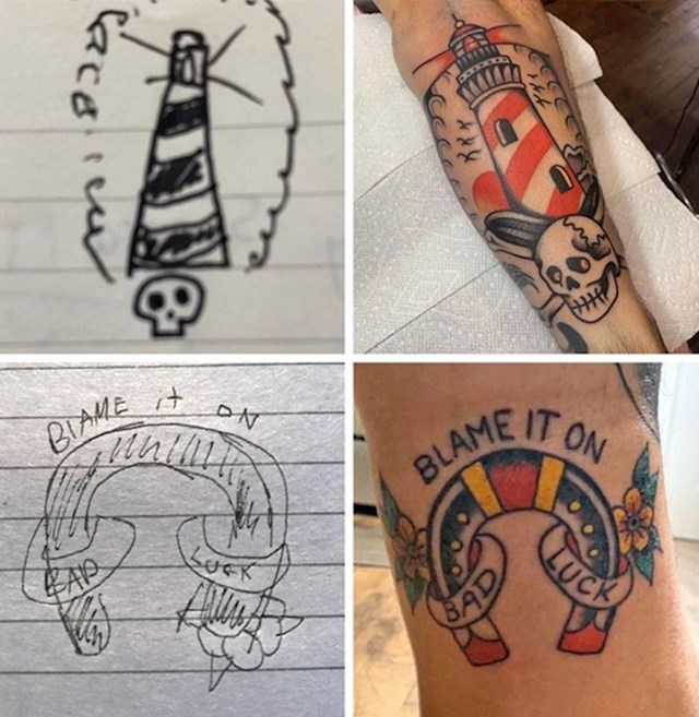 1. "Tetovaže nastale prema mojim šarotinama."