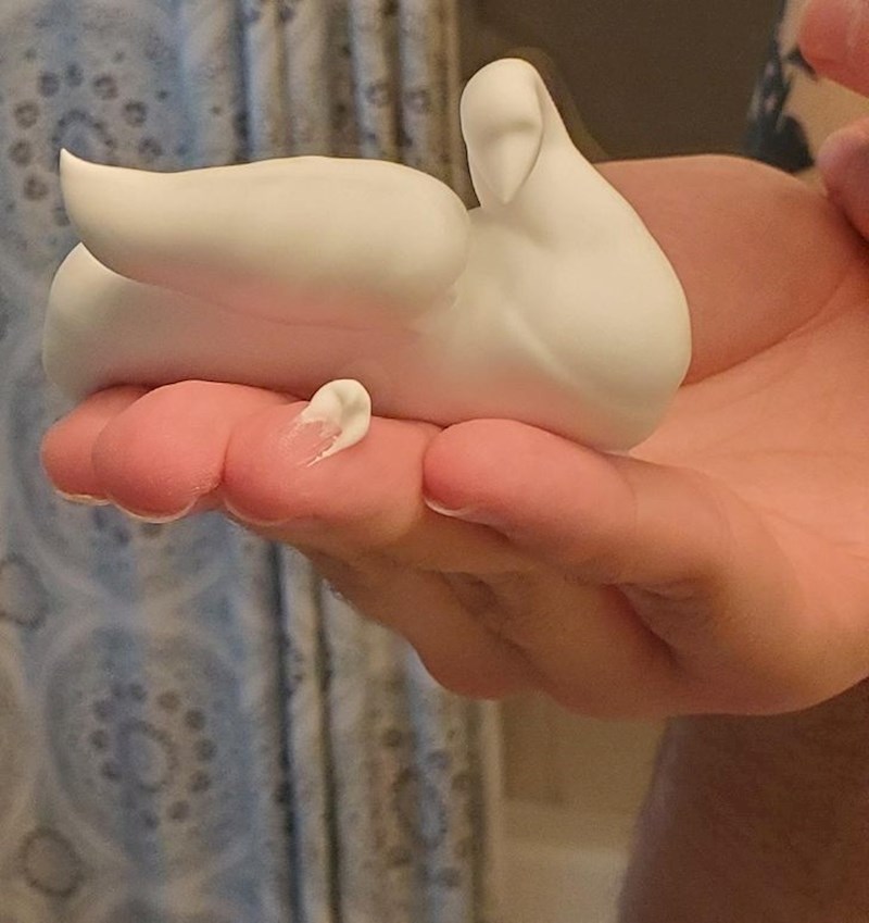 12. "Slučajno sam napravila labuda od pjene za brijanje!"