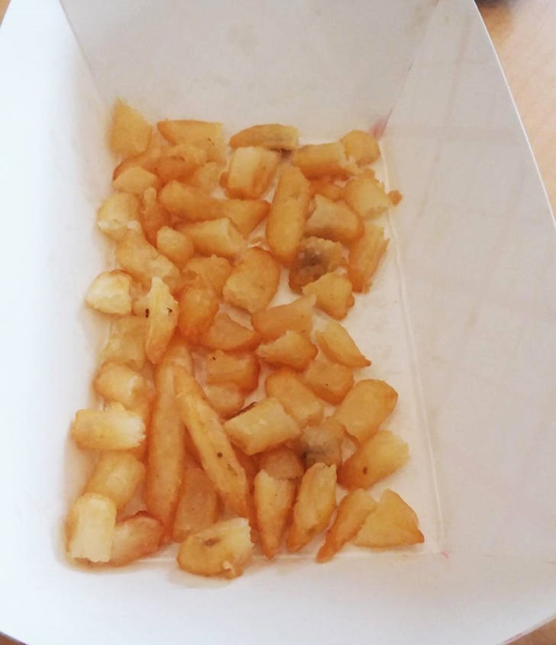 "Moja cura jede samo sredinu pomfrita."