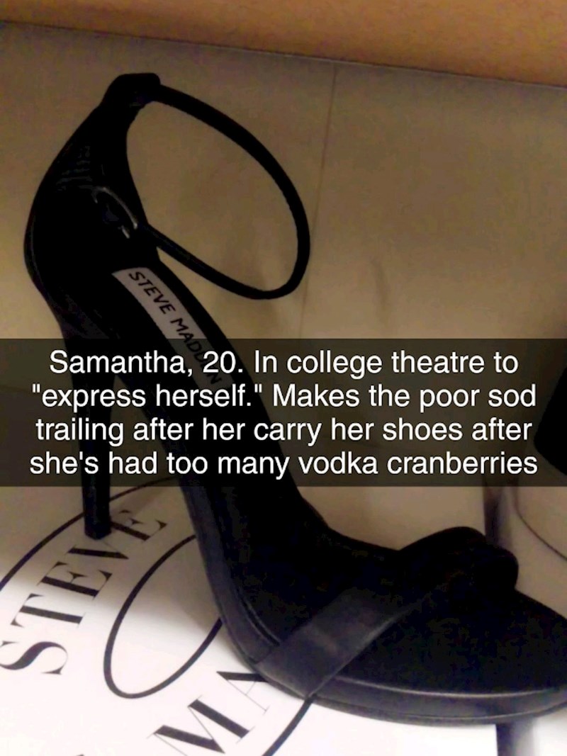 15. Samantha (20). Glumi u kazališnoj skupini na faksu da se izrazi.