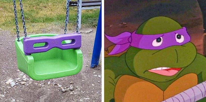 6. Ova ljuljačka je zapravo Donatello