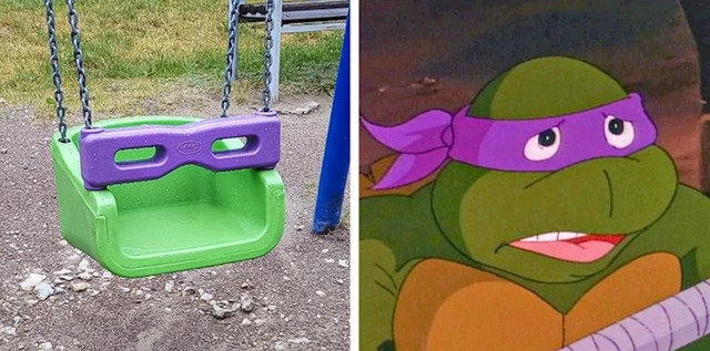 6. Ova ljuljačka je zapravo Donatello