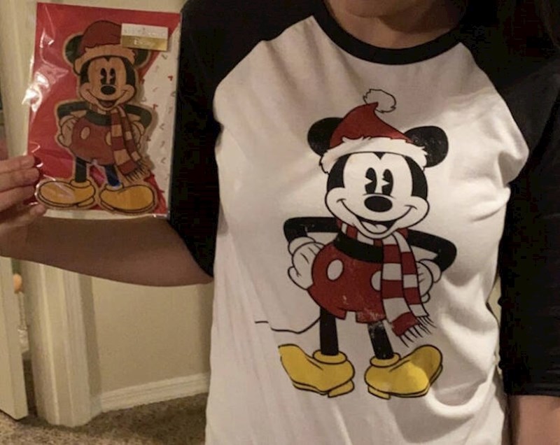 9. "Baka mi je dala čestitku s Mickeyjem, a njega sam taj dan, sasvim slučajno, nosila na majici."