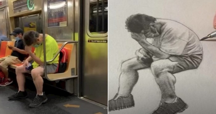 VIDEO Umjetnik crta realistične portrete ljudi koje sretne u javnom prijevozu