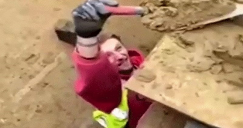 Ovaj građevinski radnik doživio je jako neugodnu nezgodu