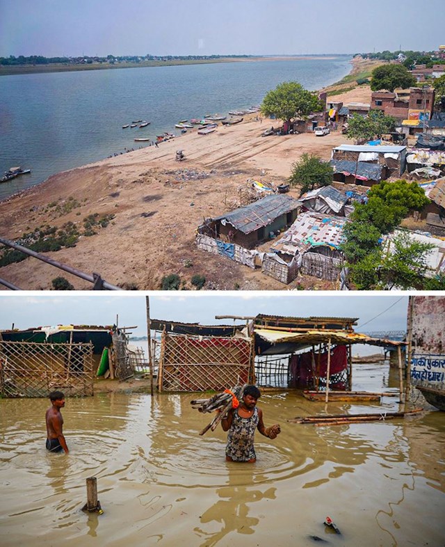 10. Poplava indijske rijeke Ganges uništila je živote ionako siromašnih stanovnika tog područja.