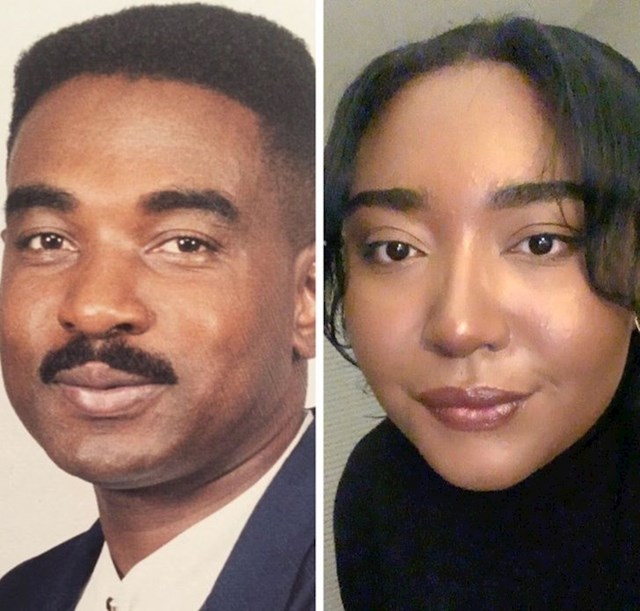 18. Prihvatila je da sliči na svojeg oca tek nakon što je usporedila njihove fotke.