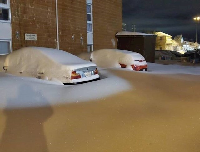 1. "Poslao sam šefu ovu fotografiju i rekao da neću moći doći na posao jer mi je auto, očito, zatrpan snijegom. Odgovorio mi je da bih svejedno trebao barem pokušati nekako doći."