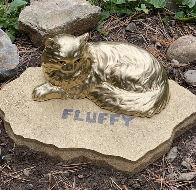 2. "Nisam imao novaca da naručim nadgrobni spomenik svojoj mački, pa sam ga napravio sam."