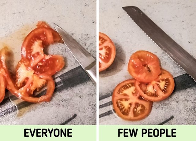 14. Obavezno režite rajčicu nožem za kruh - ploške će biti pravilnije i manje soka će se izgubiti.