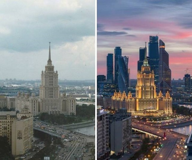 2. Fotografije Moskve, 20 godina razlike.