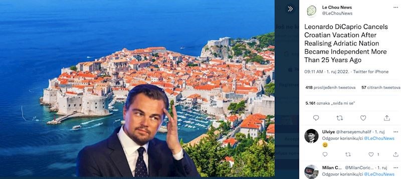 Leonardo DiCaprio otkazao je odmor u Hrvatskoj nakon što je shvatio da je neovisna više od 25 godina