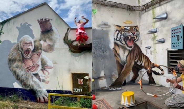 Realistični 3D grafiti francuskog umjetnika su hit na internetu; izgledaju kao da će skočiti na vas