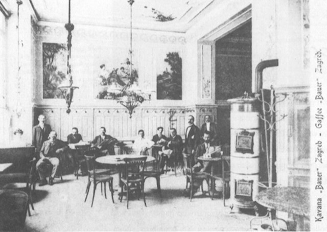 9. Kavana "Bauer" iz 1906. godine, nalazila se na početku Frankopanske ulice.