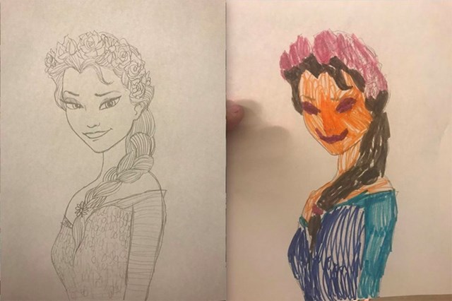 13. "Nacrtala sam princezu svojoj kćerki i dala joj da oboji. Rezultat me malo uplašio..."
