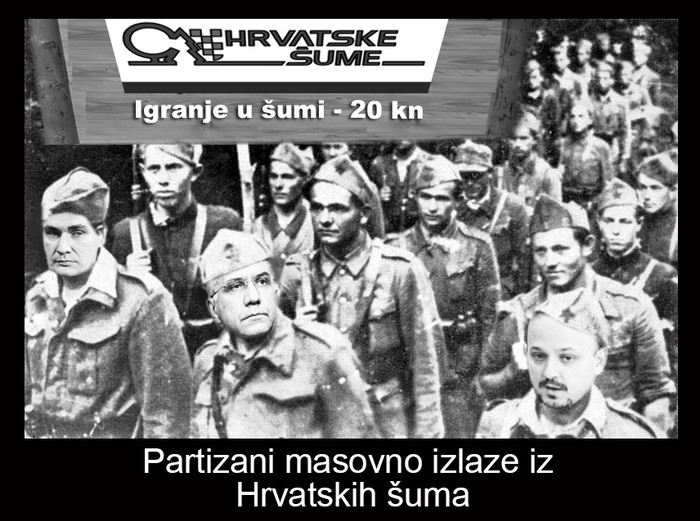 Partizani masovno izlaze iz Hrvatskih šuma