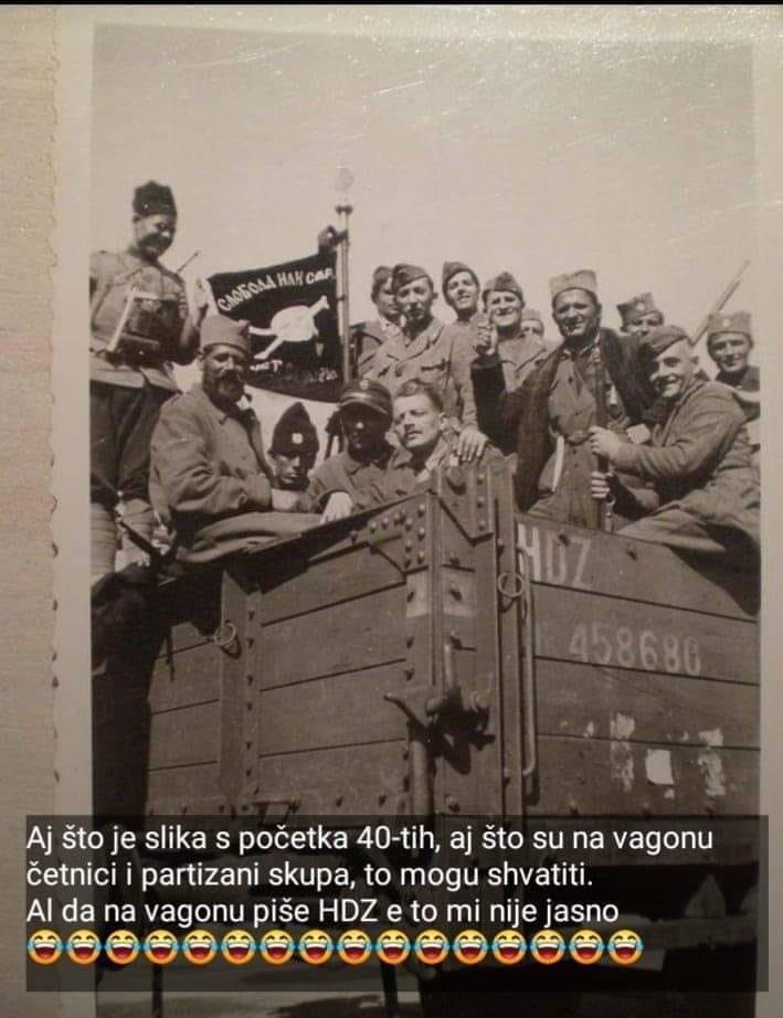 Što to piše na vagonu punom partizana i četnika