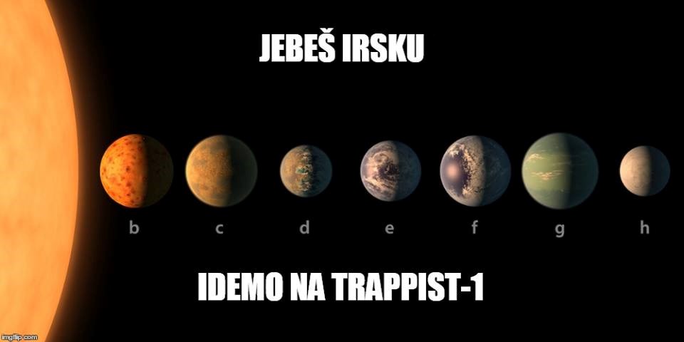 Jebeš Irsku, idemo na Trappist-1