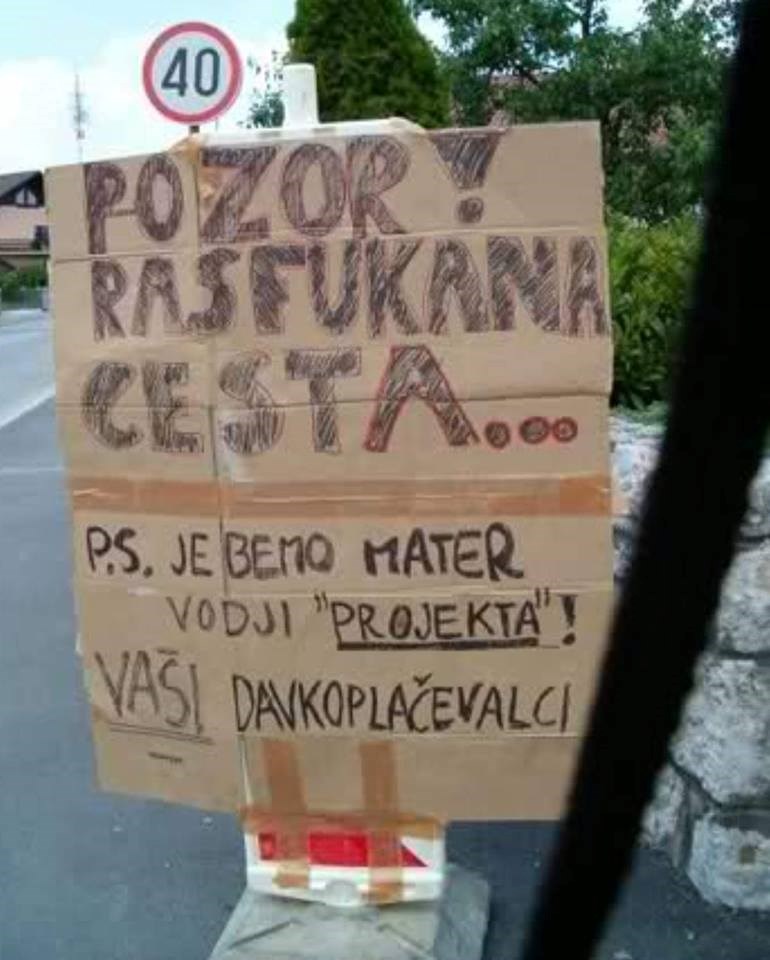 Upozorenje vozačima i pozdrav vođi projekta