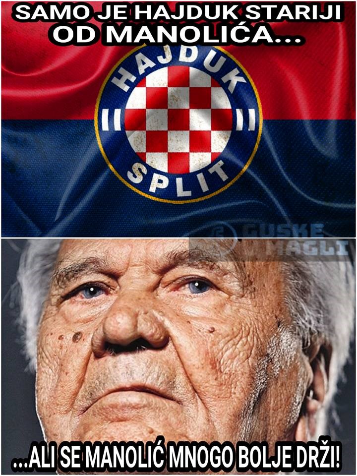 Samo je Hajduk stariji od Manolića, ali....
