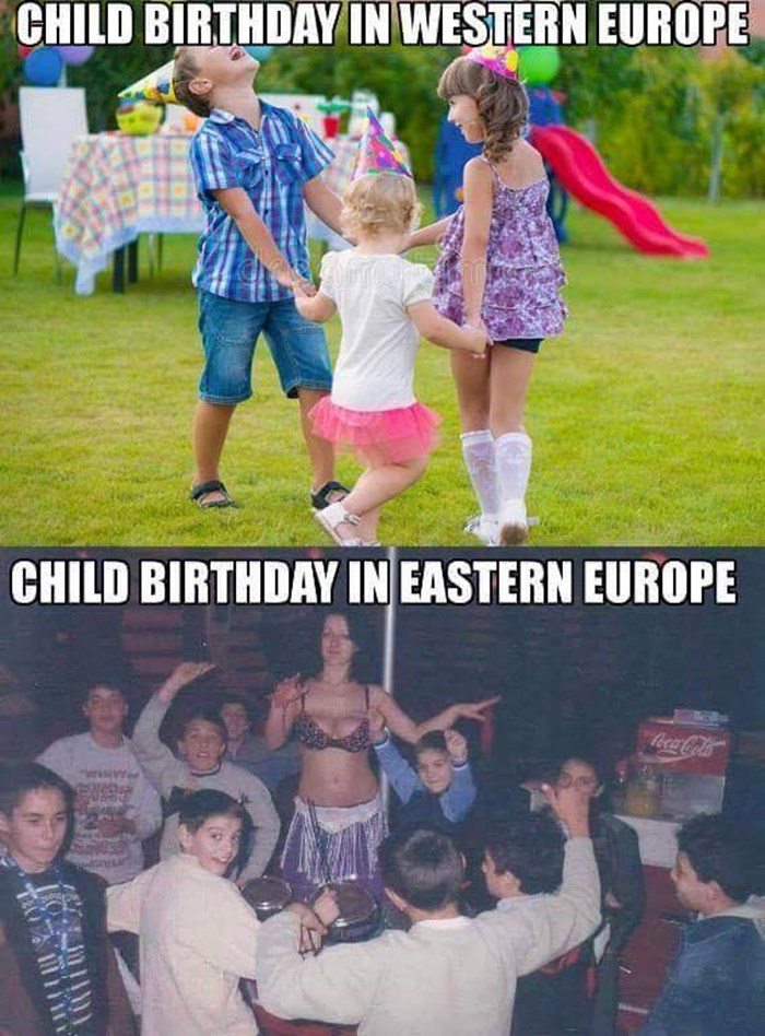 Dječji rođendani u zapadnoj Europi VS. dječji rođendani u istočnoj Europi