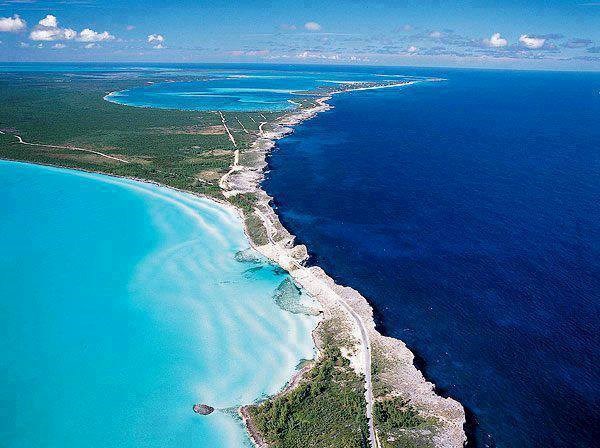 Where the Caribbean meets the Atlantic in Eleuthera, Bahamas