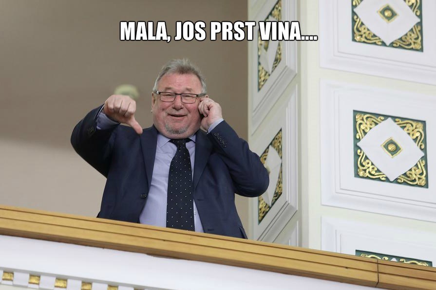mala, jos prst vina....