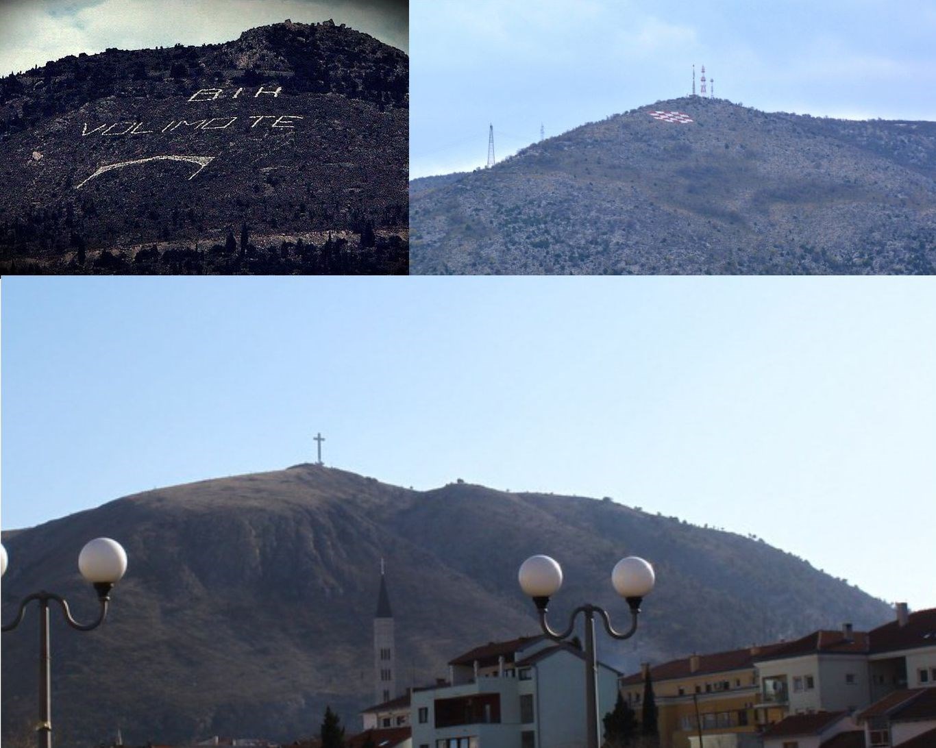 Mostar jutros... novo obilježje... nove kocke na brdu... a niko nema sta jesti...