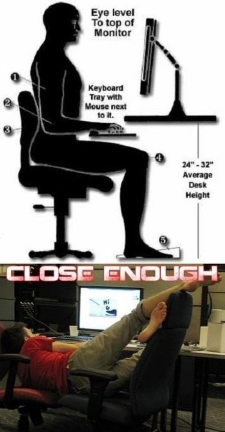 Pravilno sjedenje...možda na 5 minuta! :))