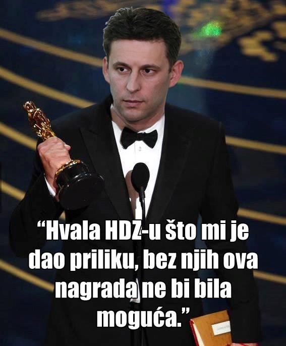 Hrvatska ima oskarovca: Hvala HDZ-u i javnom bilježniku