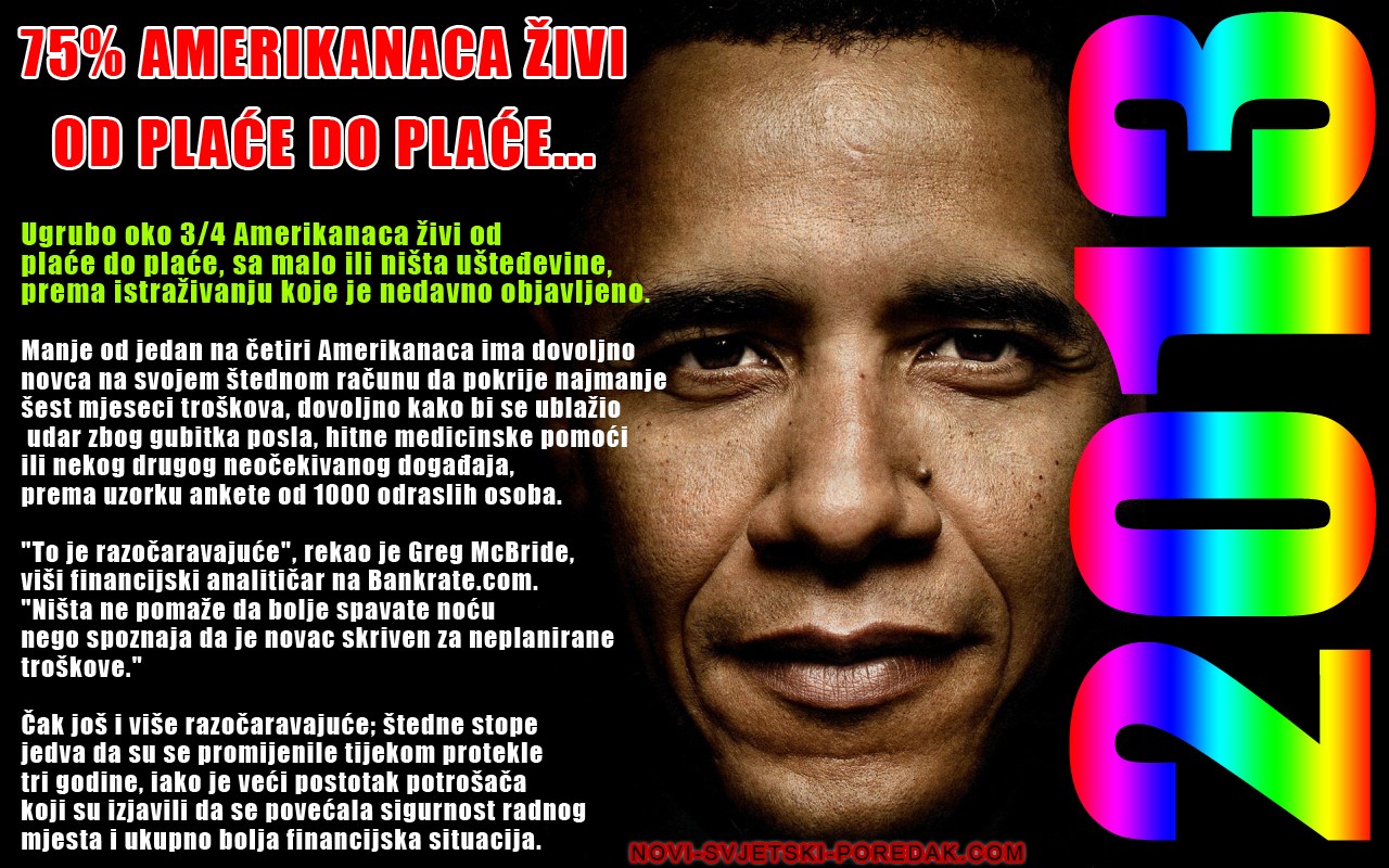 75% Amerikanaca živi od plaće do plaće