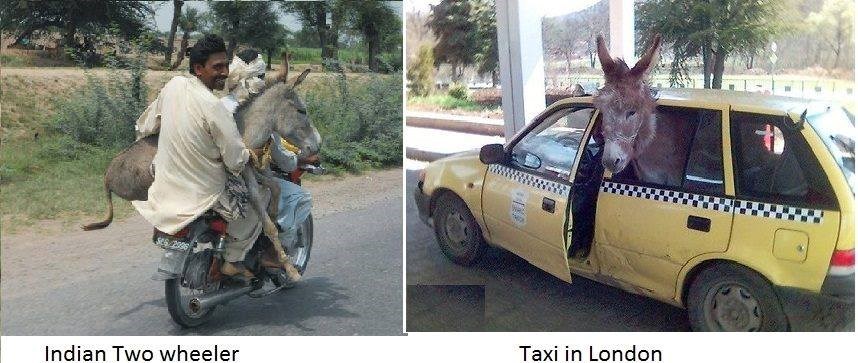 Indian two wheeler versus American?? Taxi
