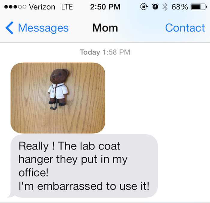 A text from mom