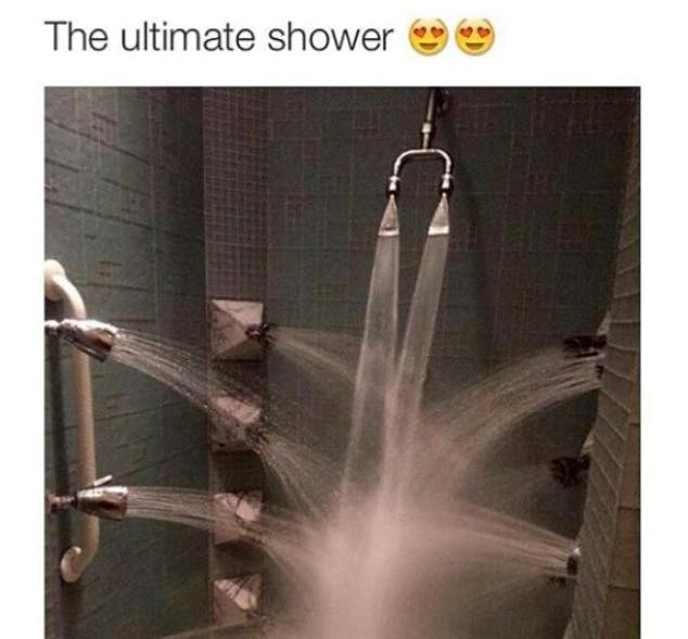 Must feel awesome to have this shower!!