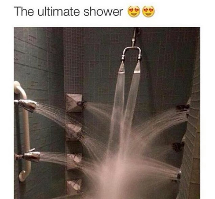 Must feel awesome to have this shower!!